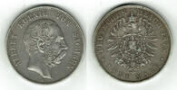 Sachsen 5 Mark Sachsen, 5 Mark, 1875, König Albert -