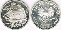 Polen 100 Zlotty Polen 1980, "Silber Probe - Schiff", PP