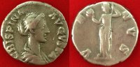 Römische Kaiserzeit - Crispina Denar AR-Denar der Crispina, Rv.: Stehende Venus mit Globus und Zepter, VENVS.