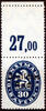 Deutsches Reich 30 Pfennig Deutsches Reich, Mi.-Nr. D 38 POR Dienstmarken: Teilauflage, m. Leerfeld -