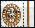 Deutsches Reich 40 Pfennig Deutsches Reich, Mi.-Nr. D 39 I. Kat.Wert 30,- -