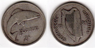 Irland 1 Florin Florin (Two shilling) 1934, 11,31 g 750er Silber