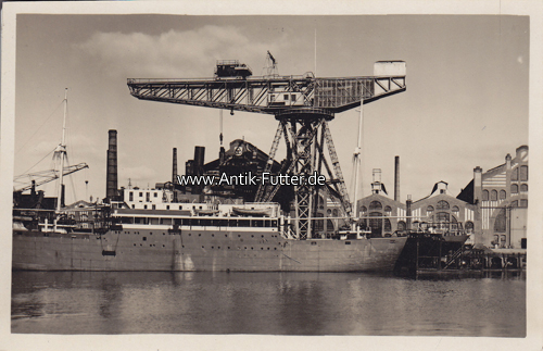 Kiel O.J. Ansichtskarte/Postkarte/Hammerkran der Germaniawerft (105) 2