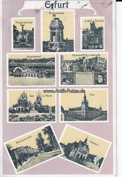 1912 Ansichtskarte / Postkarte / Erfurt 3