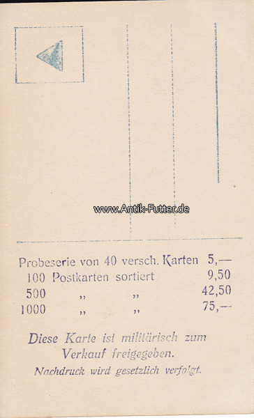 Deutsches Reich O.J. Ansichtskarte / Postkarte / B 11 Zerstörtes Feindl ...