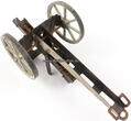Deutsches Reich O.J. Blechspielzeug/Blechkanone mit massiven Rädern, Federzug 3