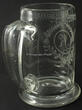 Deutschland um 1840 Krug / Bierhumpen / Farbloses Glas mit Abriß / Mit ausgestellten Rundfuß 1-2