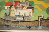 Bundesrepublik Deutschland 50er Jahre Schulwandkarte / Schul Lehrtafel / Rollbild Karte / Erdkunde / Die Wasser... 2-3