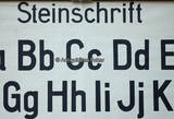 Bundesrepublik Deutschland 50er-60er Jahre Schulwandkarte / Schul Lehrtafel / Rollbild Karte / Steinschrift / Alphabet 2-3