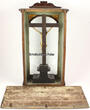Sauerland 1850-1870 Religiöse Volkskunst / Kleiner Schrein mit Standkreuz und Holzkorpus 2-3
