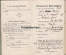 Deutsches Reich 1893-1916 Militärpaß von Willy Krähahn, königlich preussisches Jäger Bataillon No. 11 2-3