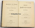 Deutschland 1853-1854 3 Bände / Dr. A. Rudorff / Cursus der Institutionen von G. F. Puchta 2-3
