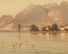 Hamburg / Lago Maggiore / Italien 1888 Ölbild / Ascan Lutteroth / Italienischer See / im Original-Rahmen 2 und 2-3