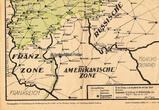 Deutschland 20. 11. 1945 Übersichtskarte / Rund um die Britische Zone / mit sämtlichen Übergangsbahnhöfen 2-3