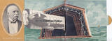 Deutsches Reich 1909 Ansichtskarte / Postkarte / Faltkarte / Zeppelin Luftschiff fährt aus der Halle 2-3