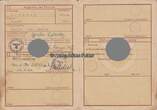 Drittes Reich 1944 Reichsarbeitsdienst-Pflichtausweis / Reichsarbeitsdienst für die weibliche ... 2-3