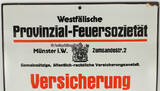 Münster / Westfalen O.J. Großes Emailleschild / Westfälische Provinzial-Feuersozietät / Versicherung /... 2