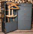 Oshkosh / Wisconsin / USA Um 1928 Garderobenkoffer / Reisekoffer / The Oshkosh Trunk Company 2-3