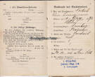 Deutsches Reich 1916 - 1919 Militärpaß von Norbert Alois Linnemann / 4. Kompagnie I. Ersatz=Batl. Inft.=... 2-3