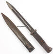 Drittes Reich O.J. Bajonett / Seitengewehr 84 / 98 / III. Modell, mit Holz - Griffschalen 2-3
