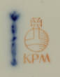 Berlin 1962 - 1992 KPM / Königliche Porzellan - Manufaktur / Schale / Korb mit Blumenmalerei... 1-2