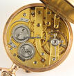 Schweiz Um 1900 Offene Herrentaschenuhr in 585er Gelbgold mit Uhrenkette 1-2
