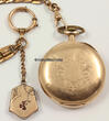 Lüdenscheid / Schweiz Um 1900 Offene Herrentaschenuhr in 585er Gelbgold mit Uhrenkette, Medaillon Anhänger 2-3