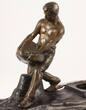 Deutsches Reich / Berlin um 1900 Schreibtischgarnitur mit Ablage / Bronze / Ludwig Eisenberger / Steinhauer 2-3