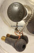 Bundesrepublik Deutschland 1950-1970 Original Petromax-Starklichtlampe / Laternenlampe / verchromte Messinglaterne 1-2