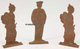 Deutsches Reich / Elberfeld O.J. Blechspielzeug / 3 Reklamefiguren / Bauer Bonbons 2