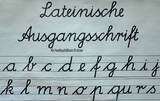 Bundesrepublik Deutschland 50er - 60er Jahre Schulwandkarte / Rollbild Karte / Lehrtafel / Deutsch / Alphabet / Lateinische.. 3