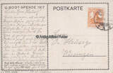 Deutsches Reich 1917 Ansichtskarte / Postkarte / Künstlerkarte von Willy Stöwer / Deutsches U-Boot .. 2-3