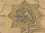 Dorsten / Westfalen 1640 Kupferstich von Merian / Dorsten und Dorsten aus der Vogelschau / gerahmt 2