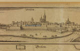 Dorsten / Westfalen 1640 Kupferstich von Merian / Dorsten und Dorsten aus der Vogelschau / gerahmt 2