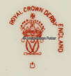 Derby / England 1890 - 1940 Porzellan Schale, Schüssel / Blumenmalerei, handgemalt / Royal Crown Derby 1-2