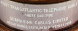 Erith / London / England 1858 / 1954 Erstes transatlantisches Telefonkabel / Unterseekabel 2