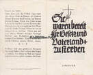 Drittes Reich / Rönkhausen - Sauerland 1942 Totenzettel / Sterbebild / Zum frommen Andenken an den Schützen Konrad Schulte 2-3