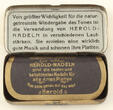 Deutsches Reich,Nürnberg O.J. Grammophon Nadeldose,Werbedose/Musik-Haus NORIS 3