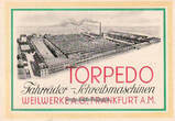 Frankfurt a.M.(6000) O.J. Reklameblatt/TORPEDO Fahrräder-Schreibmaschinen Weilwerke A.G.,Frankfurt a.M. 2