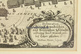 Um 1650 Kupferstich/Matthäus Merian/Plan der Schlacht bei Lützen 1-2