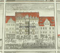 Leipzig 1749 Original altkolorierter Kupferstich von J.E.Scheffler bei Homanns Erben/gerahmt 2-3