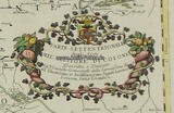 Köln/Rhein Um 1680 Original Kupferstich, Doppelkarte, altkoloriert, von Dal.P.Coronelli, gerahmt 1-2