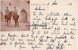 Deutsches Reich 1916/1917 Feldpostkarte mit aufgeklebten Foto und Feldpoststempel Ballon-Abwehr-Kanonenzug 2-3