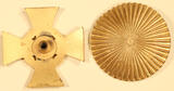 Lippe-Detmold 1914-1918 Kriegsverdienstkreuz 1.Klasse mit Schraube und Gegenplatte,Bronze vergoldet 2