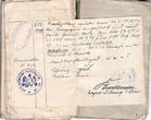 Preussen 1916 Militärpaß des Landsturmmanns Ludwig Vierkotten,Schallmesstrupp 22. 3