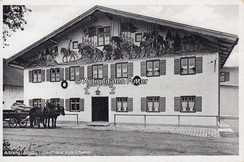 O J Ansichtskarte Postkarte Aitrang Allgäu Gasthaus Zum Löwen 2