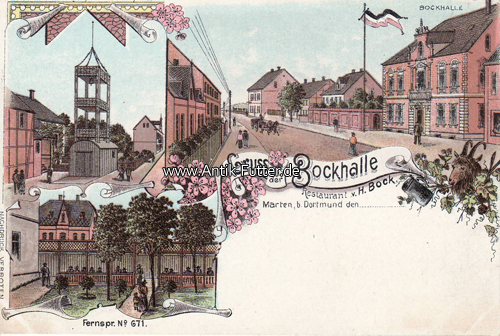 Dortmund/Marten O.J. Litho/Gruss Aus Der Bockhalle/Restaurant V. H ...