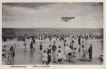 Norderney Ansichtskarte/Postkarte/Norderney. Strandbild mit Flugzeug -