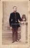Coblenz/Koblenz O.J. Frühes handkoloriertes Kabinettfoto/Offizier mit Helm 2-3