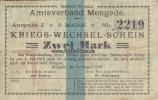 Mengede/Dortmund/Westfalen 2 Mark Kriegs-Wechsel-Schein/Amtsverband Mengede,Landkreis Dortmund/AusgabeI. -